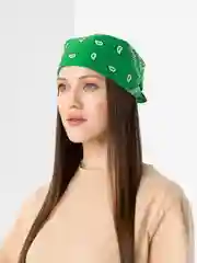 Зеленый бандана с принтом, унисекс