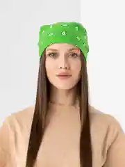 Салатовый бандана с принтом, унисекс