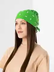 Салатовый бандана с принтом, унисекс