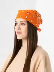 Оранжевый бандана с принтом, унисекс
