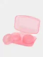 Розовый контейнер-коробка для контактных линз