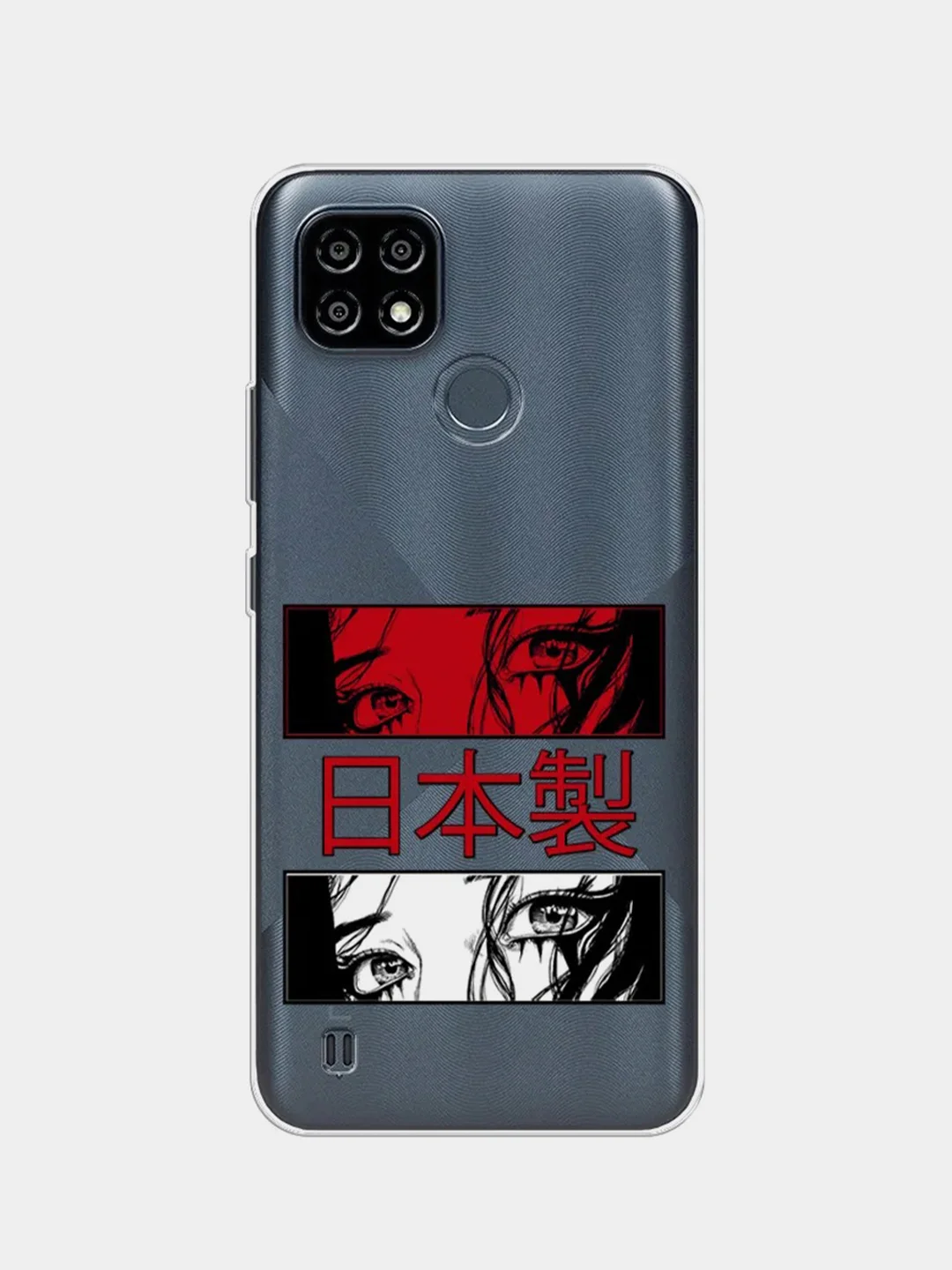 Алый силиконовый чехол на Oppo Realme C21Y/C25Y / Оппо Реалми C21Y/C25Y прозрачный, с рисунком
