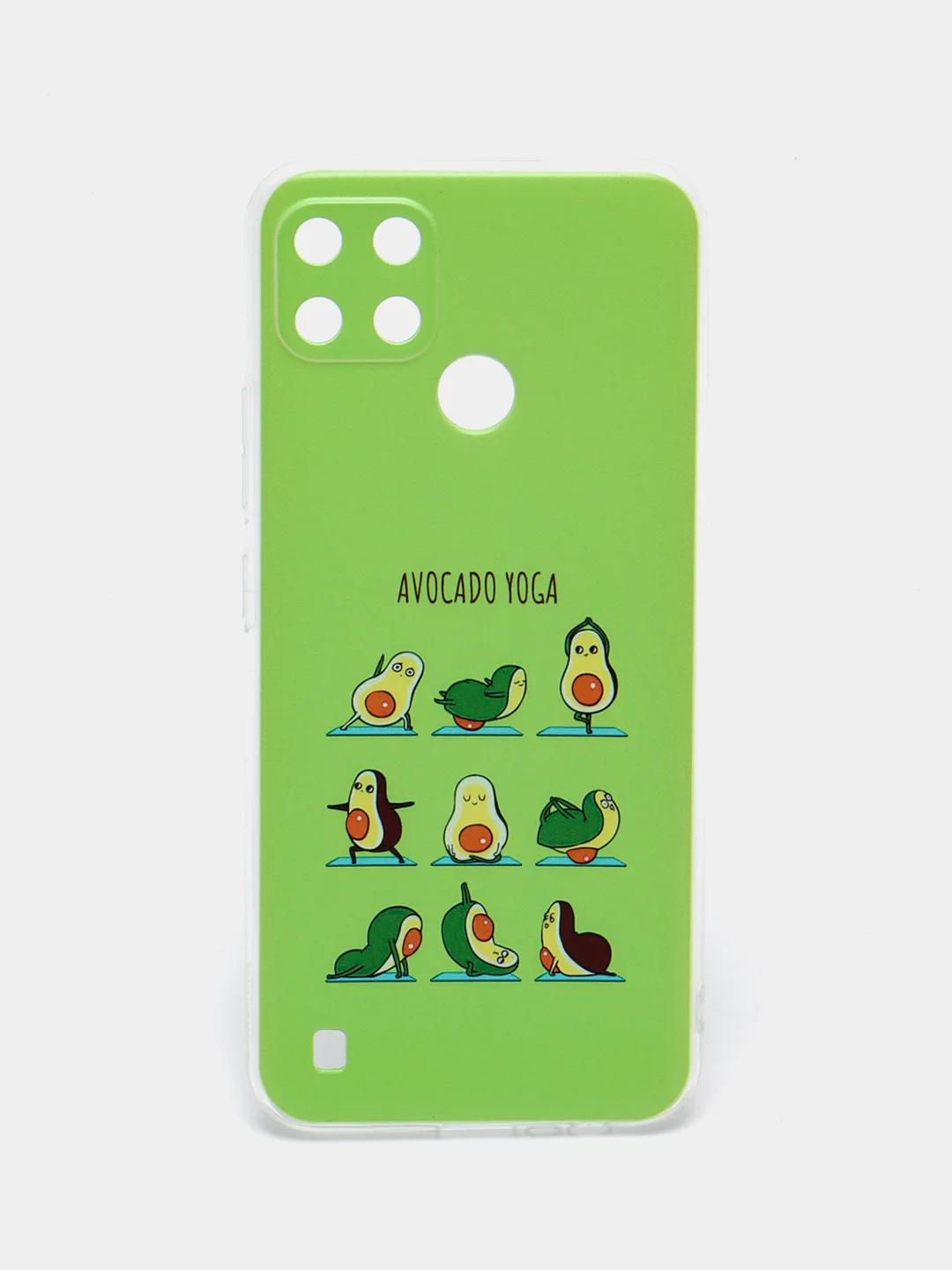 Салатовый силиконовый чехол на Oppo Realme C21Y/C25Y / Оппо Реалми C21Y/C25Y прозрачный, с рисунком