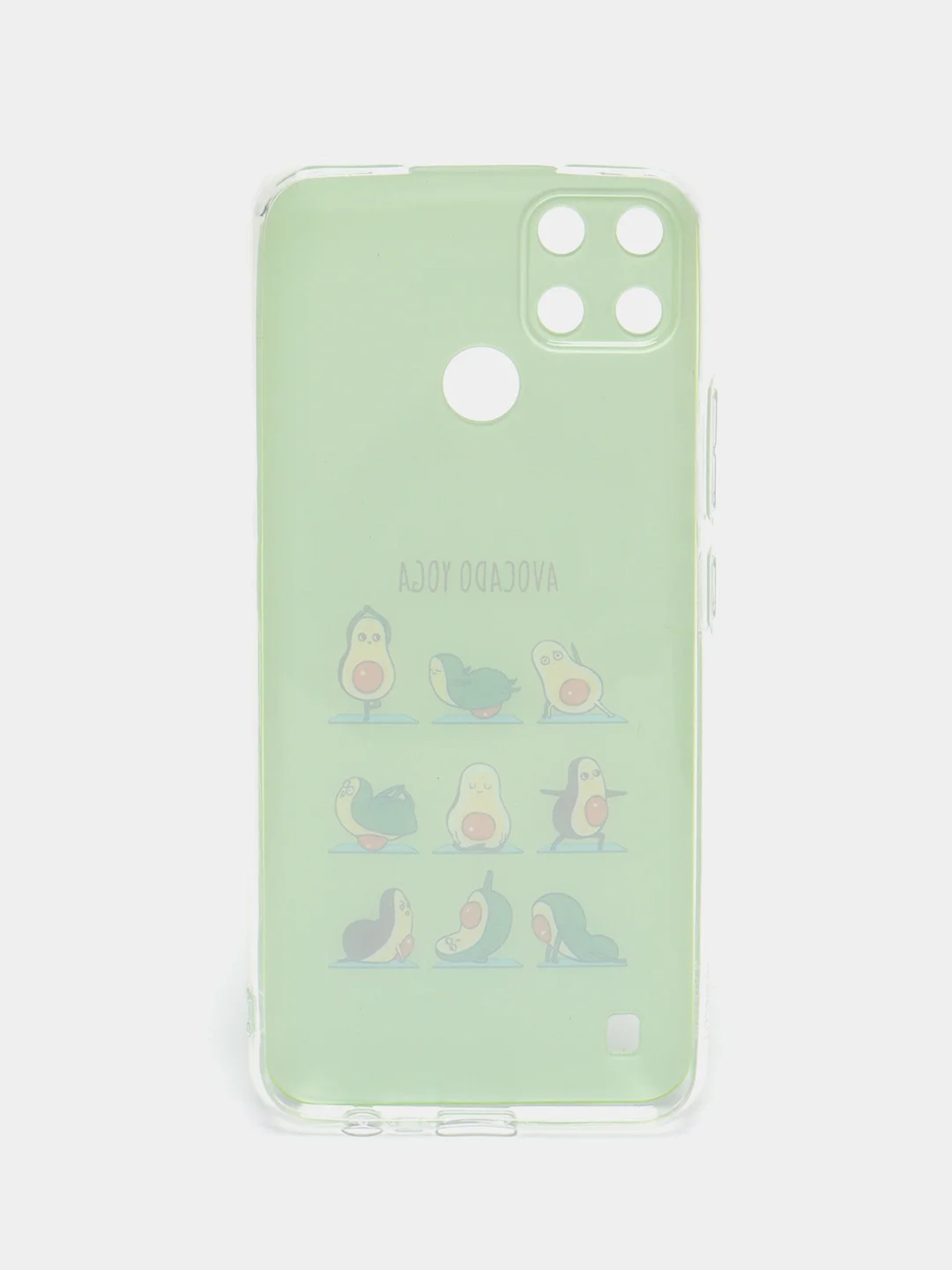 Салатовый силиконовый чехол на Oppo Realme C21Y/C25Y / Оппо Реалми C21Y/C25Y прозрачный, с рисунком