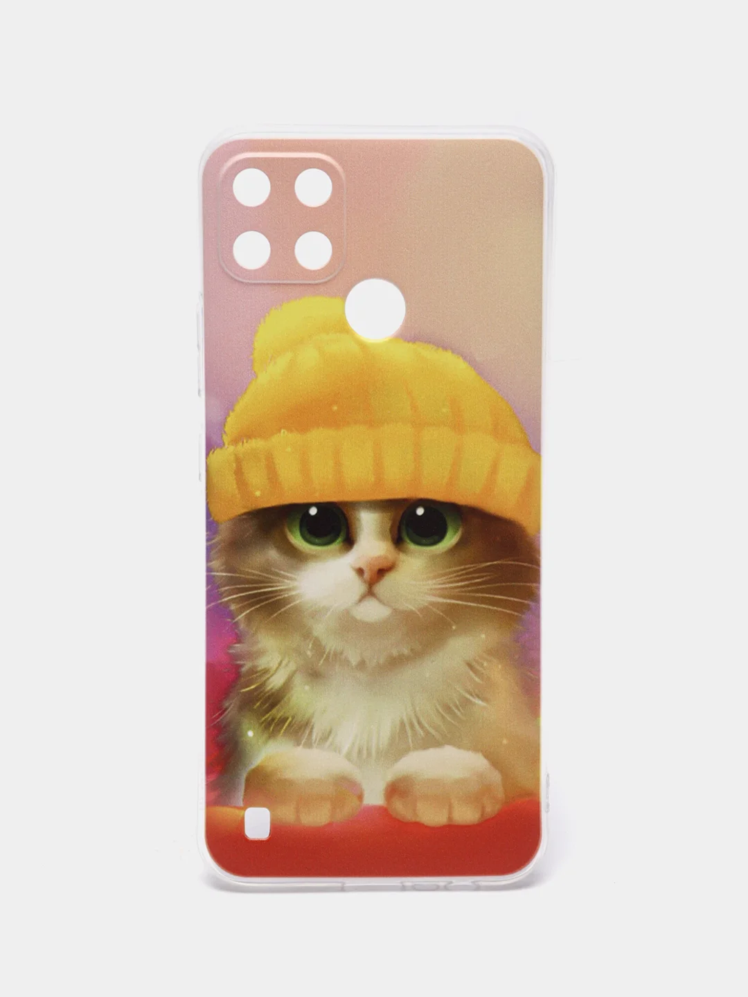 Желтый силиконовый чехол на Oppo Realme C21Y/C25Y / Оппо Реалми C21Y/C25Y прозрачный, с рисунком