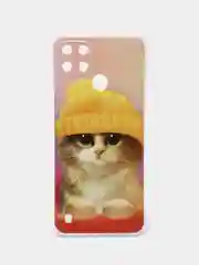 Желтый силиконовый чехол на Oppo Realme C21Y/C25Y / Оппо Реалми C21Y/C25Y прозрачный, с рисунком