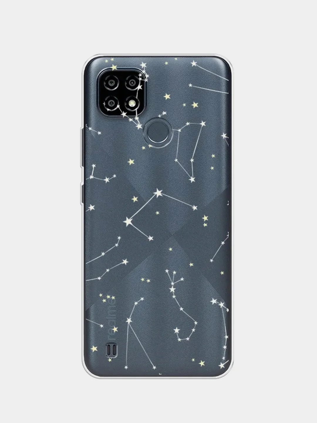 Прозрачный силиконовый чехол на Oppo Realme C21Y/C25Y / Оппо Реалми C21Y/C25Y прозрачный, с рисунком