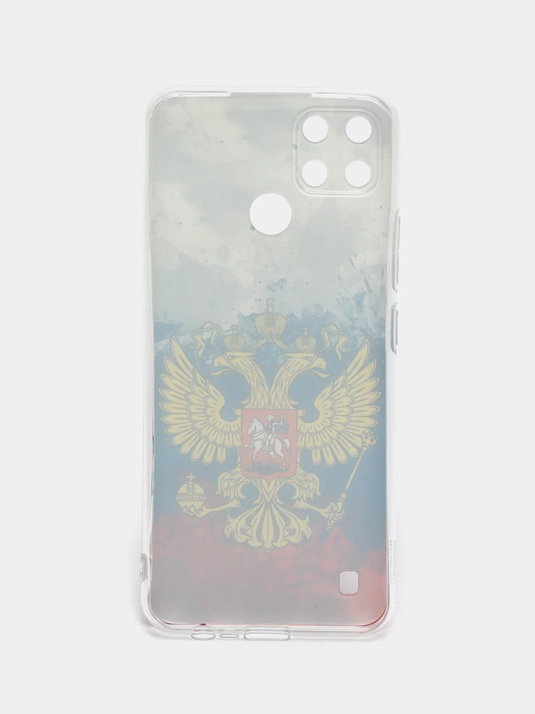 Синий силиконовый чехол на Oppo Realme C21Y/C25Y / Оппо Реалми C21Y/C25Y прозрачный, с рисунком