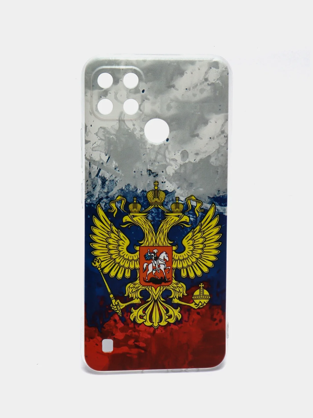 Синий силиконовый чехол на Oppo Realme C21Y/C25Y / Оппо Реалми C21Y/C25Y прозрачный, с рисунком