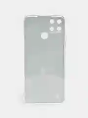 Серебряный силиконовый чехол на Oppo Realme C21Y/C25Y / Оппо Реалми C21Y/C25Y прозрачный, с рисунком