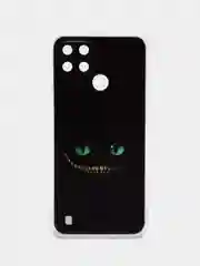 Черный силиконовый чехол на Oppo Realme C21Y/C25Y / Оппо Реалми C21Y/C25Y прозрачный, с рисунком