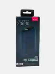 Синий внешний аккумулятор Olmio QS-20, 20000 mAh, с быстрой зарядкой