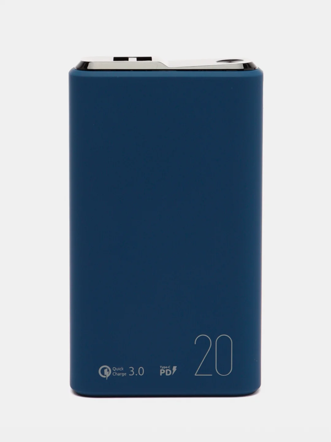 Синий внешний аккумулятор Olmio QS-20, 20000 mAh, с быстрой зарядкой