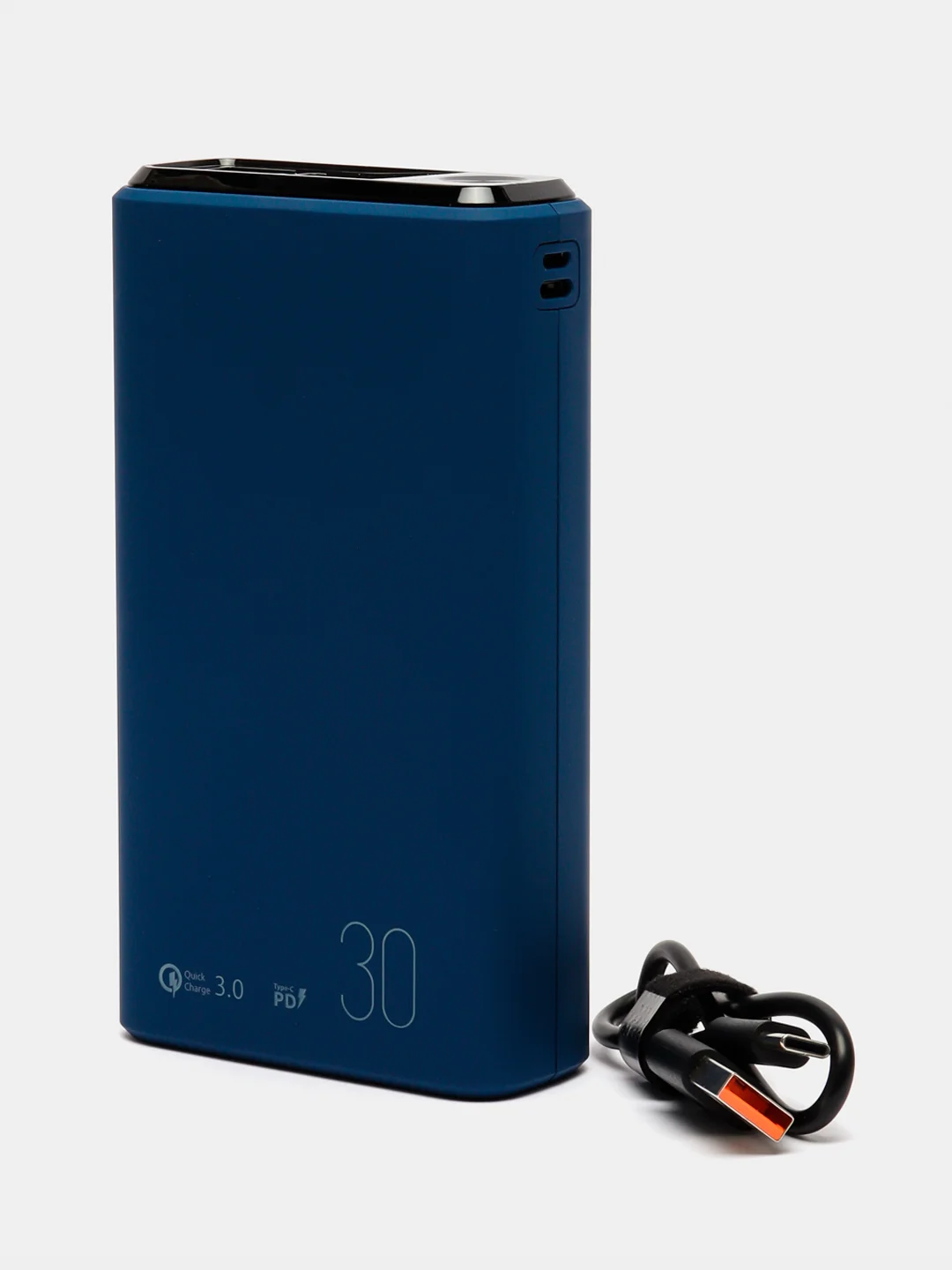 Синий внешний аккумулятор OLMIO QS-30 с быстрой зарядкой, 30000mAh, 20W