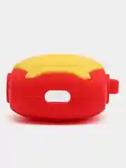 Светло-жёлтый чехол для беспроводных наушников Apple AirPods 1/2, с карабином, силиконовый