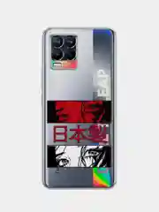 Алый силиконовый чехол на Oppo Realme 8/8 Pro / Оппо Реалми 8/8 Про прозрачный, с рисунком
