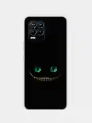 Черный силиконовый чехол на Oppo Realme 8/8 Pro / Оппо Реалми 8/8 Про прозрачный, с рисунком