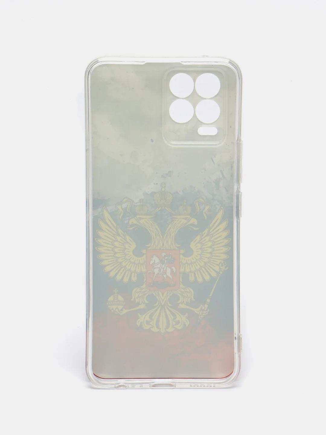 Синий силиконовый чехол на Oppo Realme 8/8 Pro / Оппо Реалми 8/8 Про прозрачный, с рисунком