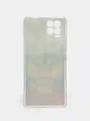 Синий силиконовый чехол на Oppo Realme 8/8 Pro / Оппо Реалми 8/8 Про прозрачный, с рисунком