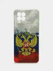 Синий силиконовый чехол на Oppo Realme 8/8 Pro / Оппо Реалми 8/8 Про прозрачный, с рисунком