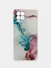 Ледяной силиконовый чехол на Oppo Realme 8/8 Pro / Оппо Реалми 8/8 Про прозрачный, с рисунком