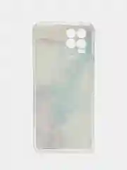 Ледяной силиконовый чехол на Oppo Realme 8/8 Pro / Оппо Реалми 8/8 Про прозрачный, с рисунком