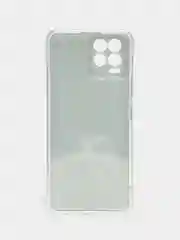 Серебряный силиконовый чехол на Oppo Realme 8/8 Pro / Оппо Реалми 8/8 Про прозрачный, с рисунком