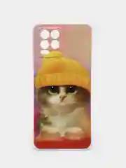 Желтый силиконовый чехол на Oppo Realme 8/8 Pro / Оппо Реалми 8/8 Про прозрачный, с рисунком