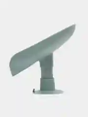 Зеленый мыльница на присоске в виде лепестка со сливом