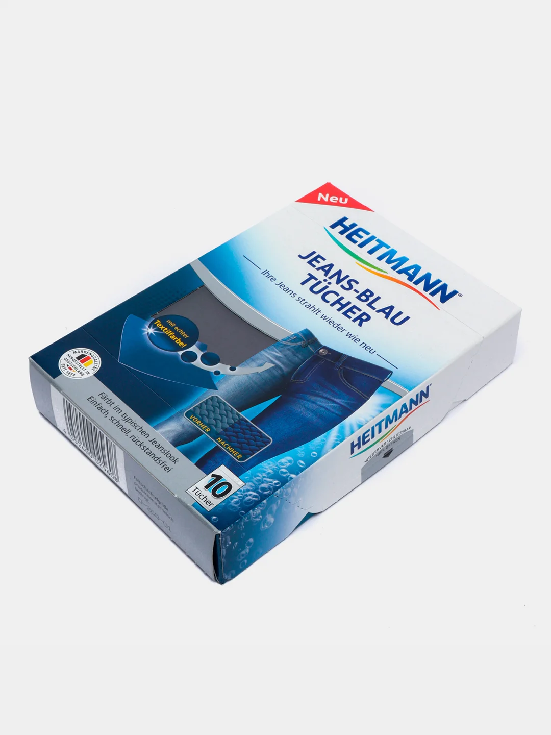 Салфетки HEITMANN для джинсовых тканей с окрашивающим эффектом Jeans-Blau Tucher, 10шт