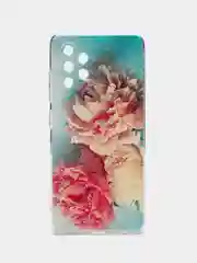 Конфетный силиконовый чехол на Samsung Galaxy A32 / Самсунг А32 прозрачный с рисунком, защита камеры