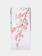 Кораллово-розовый силиконовый чехол на Samsung Galaxy A32 / Самсунг А32 прозрачный с рисунком, защита камеры