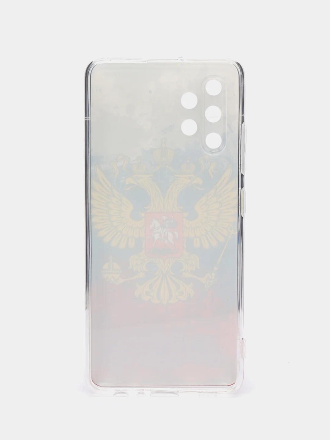 Синий силиконовый чехол на Samsung Galaxy A32 / Самсунг А32 прозрачный с рисунком, защита камеры