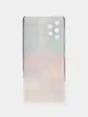 Бордовый силиконовый чехол на Samsung Galaxy A32 / Самсунг А32 прозрачный с рисунком, защита камеры