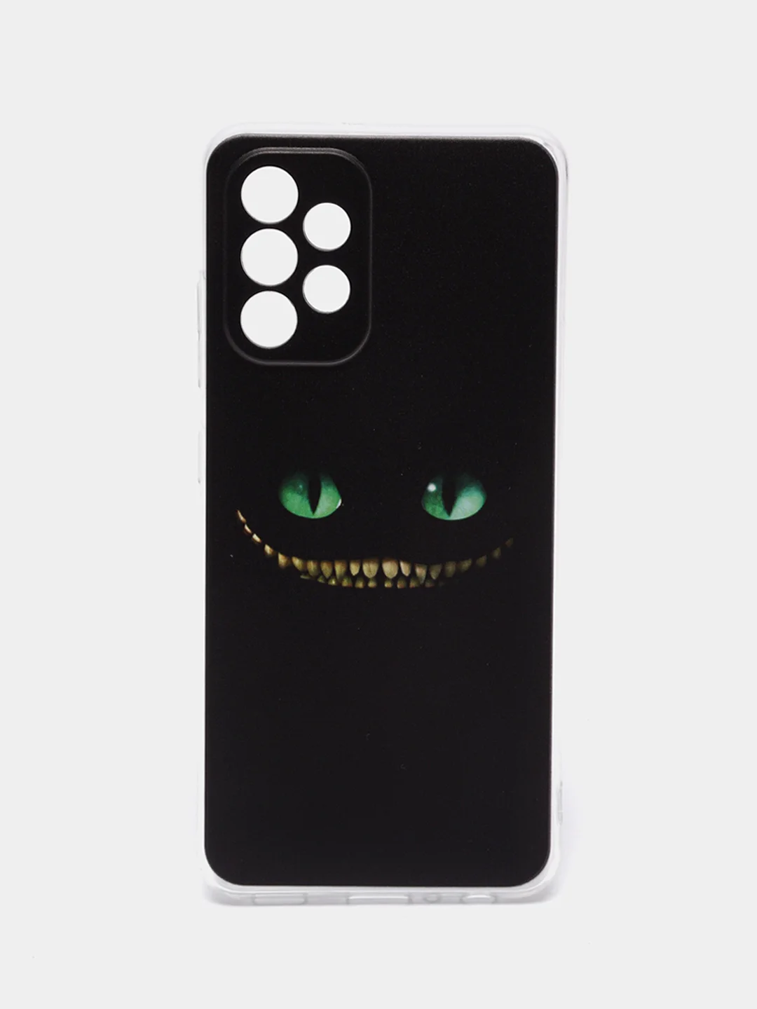 Черный силиконовый чехол на Samsung Galaxy A32 / Самсунг А32 прозрачный с рисунком, защита камеры