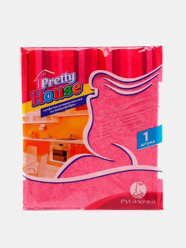Салфетка универсальная PRETTY HOUSE, микрофибра, 20 х 15 см, упаковка 1 штука