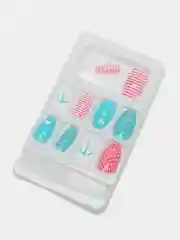 Угольный накладные ногти 12шт