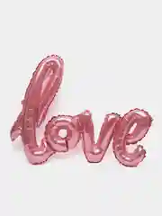 Розовый фольгированные воздушные шары "Love"
