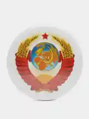 Золотой значок "Герб СССР Серп и молот" 25 мм