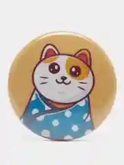 Значок "Котик в пледе", 25 мм
