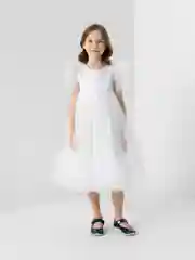 Белый нарядное платье для девочки на Новый год