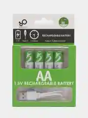 Аккумуляторные батарейки с зарядкой от USB, тип АА, пальчиковые 14500