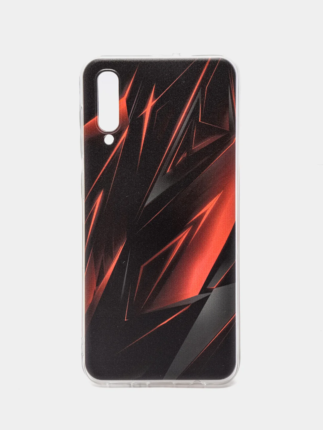 Красный силиконовый чехол на Samsung Galaxy A50/A30s / Самсунг А50/А30s прозрачный, с рисунком