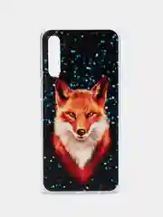 Рыжий силиконовый чехол на Samsung Galaxy A50/A30s / Самсунг А50/А30s прозрачный, с рисунком