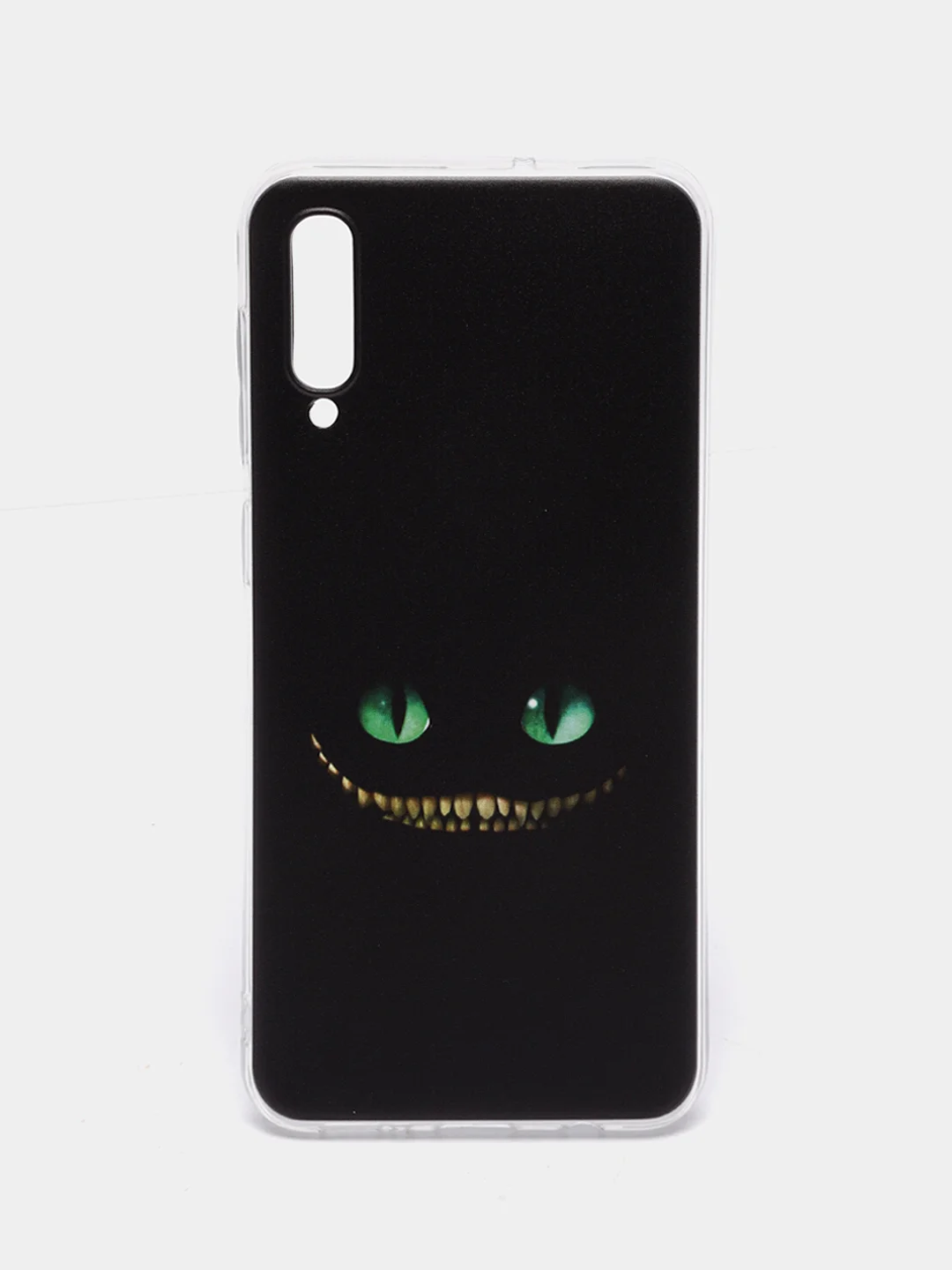 Черный силиконовый чехол на Samsung Galaxy A50/A30s / Самсунг А50/А30s прозрачный, с рисунком