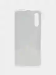 Серебряный силиконовый чехол на Samsung Galaxy A50/A30s / Самсунг А50/А30s прозрачный, с рисунком