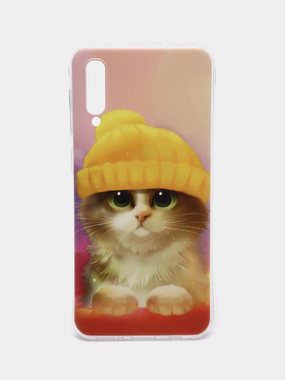 Желтый силиконовый чехол на Samsung Galaxy A50/A30s / Самсунг А50/А30s прозрачный, с рисунком