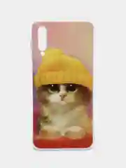 Желтый силиконовый чехол на Samsung Galaxy A50/A30s / Самсунг А50/А30s прозрачный, с рисунком