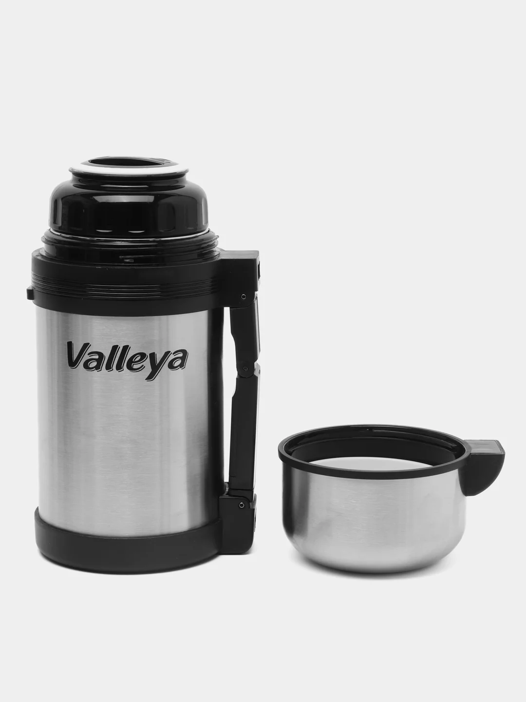 Термос универсальный Valleya 1л для еды и напитков из нержавеющей стали