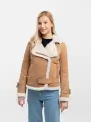 Коричневый дубленка женская